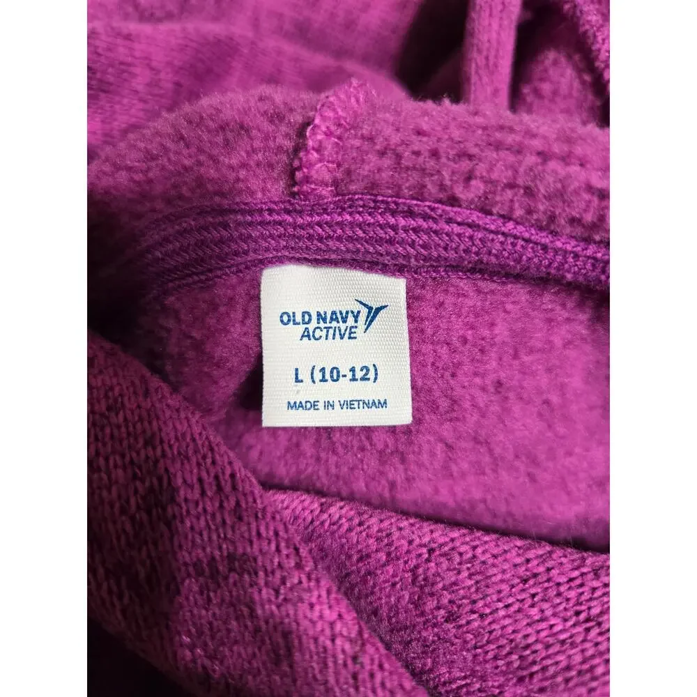 Old navy active large 10/12 girls purple hoodie